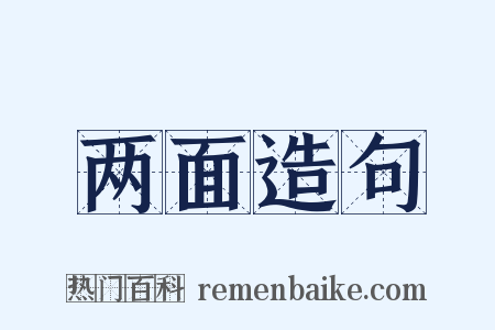 两面造句是什么意思的图片